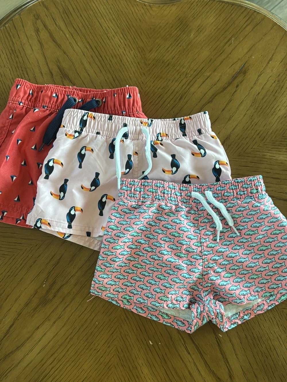 Starting Out Kids Swim Shorts - Coral, Light Pink, Aqua BUNDLE